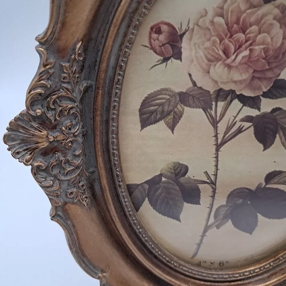 Ornate Resin Frame 4x6 Baroque Rococo Victorian Faux Brass